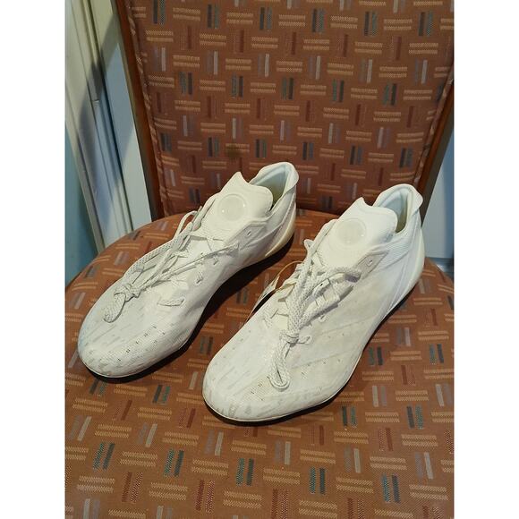 New Men's 11.5 Adidas Adizero Electric Speed Juice Football Cleats, White Siver - Picture 2 of 9